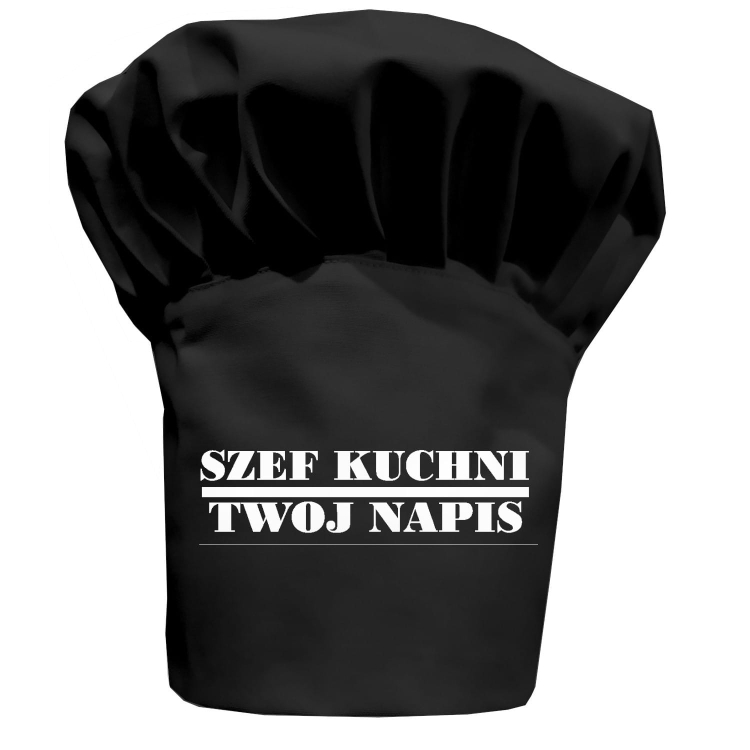 Toque de chef noire Master Chef avec votre inscription