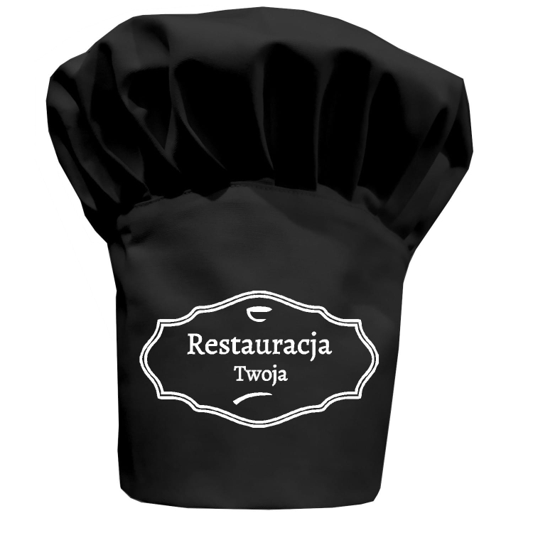 Toque de chef avec le nom de votre restaurant