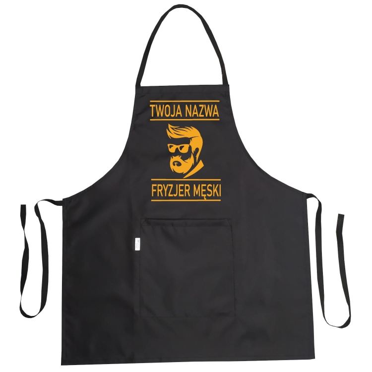 Tablier de coiffeur avec graphique 'Coiffeur pour hommes' imperméable.