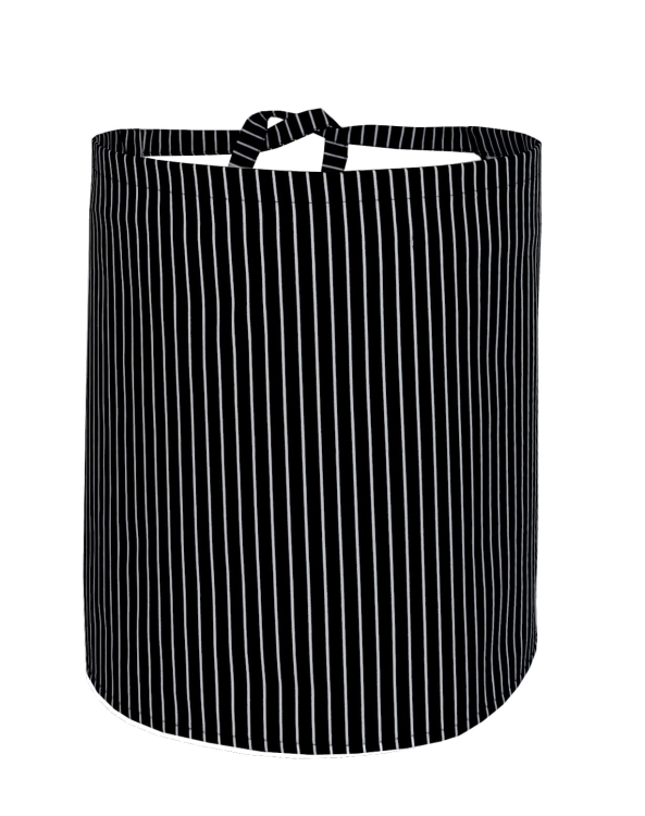 Tablier de serveur noir avec des rayures blanches