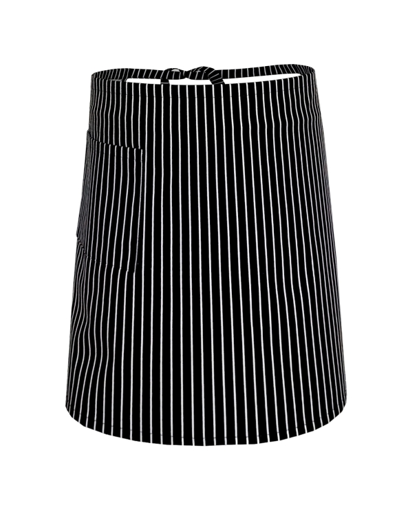 Tablier de cuisine noir long. 50 cm
