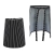 Tablier de serveur noir de 50 cm de long.