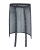 Long. 50 cm tablier de serveur à rayures blanches bleu marine.