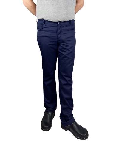 Pantalons médicaux classiques pour hommes bleu marine
