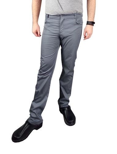 Pantalons médicaux classiques pour hommes en gris.