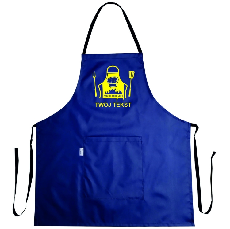 Tablier avec graphique 'Grill Menu' imperméable
