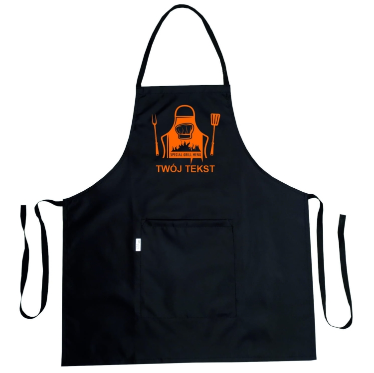 Tablier de cuisine avec graphique 'Grill Menu' imperméable