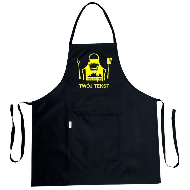 Tablier de cuisine imperméable 'Grill Menu' avec graphique