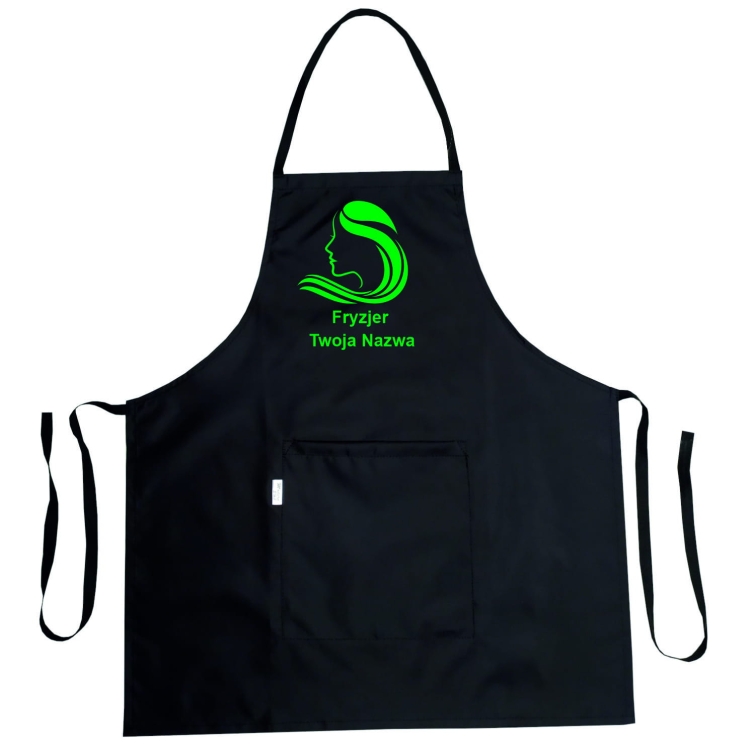 Tablier de coiffeur avec graphique 'Golden Barber' imperméable.