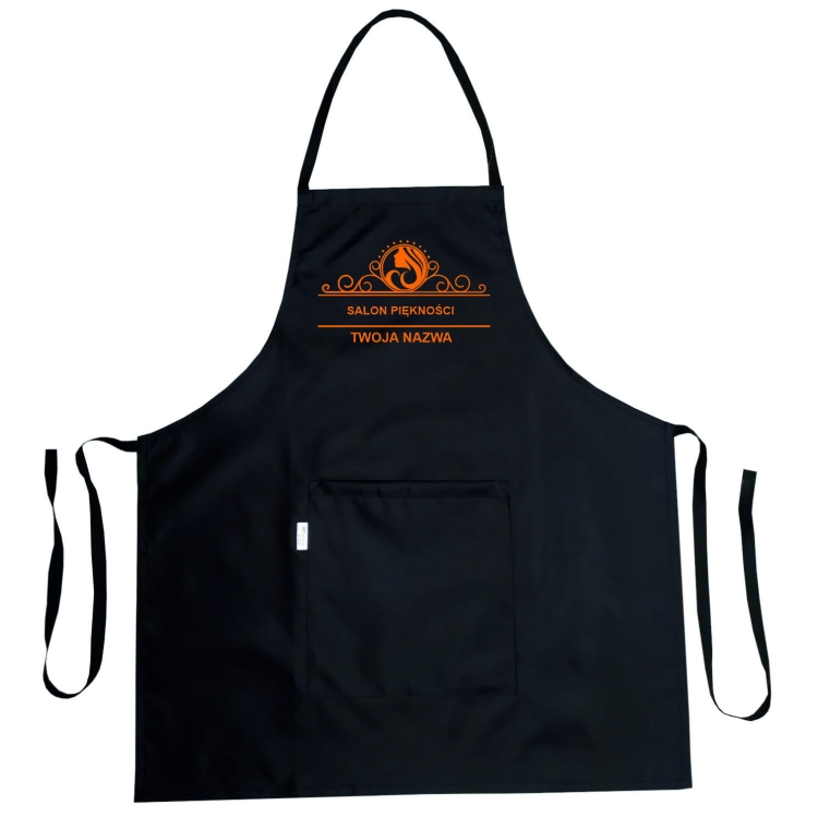 Tablier avec graphisme 'Salon de beauté' imperméable pour coiffeur.