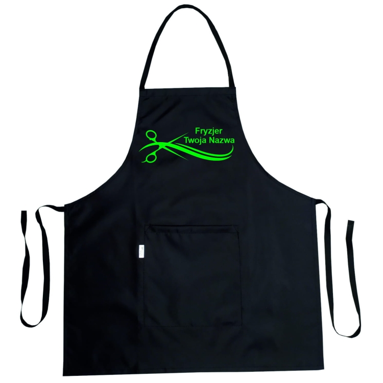 Tablier de coiffure imperméable avec graphique 'Ciseaux dorés'