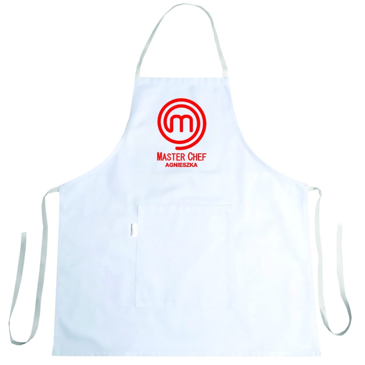 Tablier de cuisine MASTER CHEF avec prénom et nom.