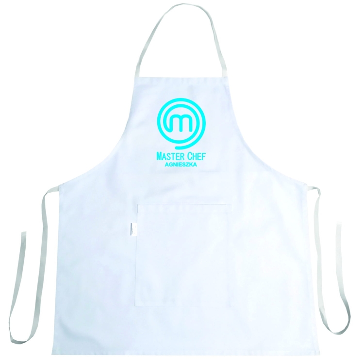 Tablier de cuisine MASTER CHEF avec prénom et nom.