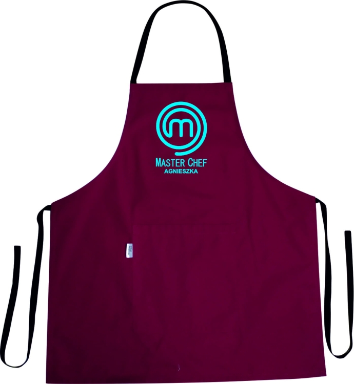 Tablier de cuisine avec impression MASTER CHEF et nom.