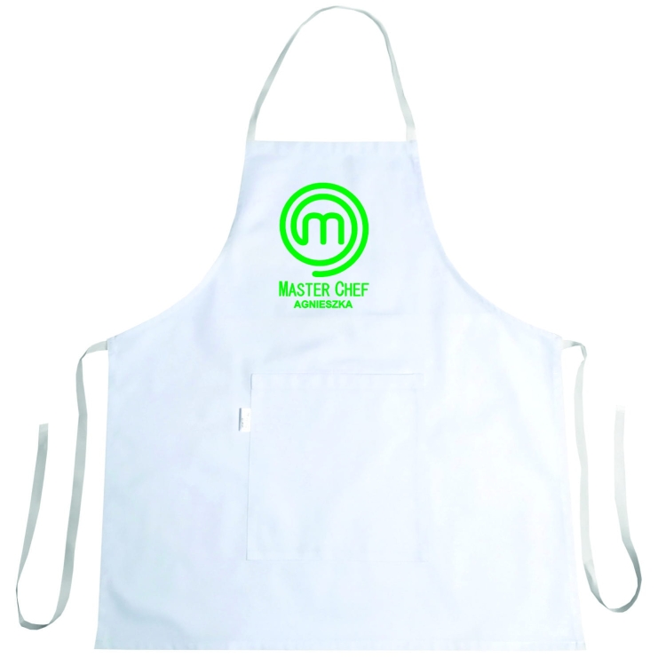 Tablier de cuisine MASTER CHEF avec prénom et nom.