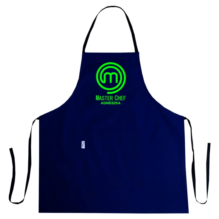 Tablier de cuisine avec impression MASTER CHEF et prénom