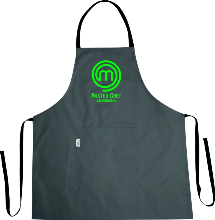 Tablier de cuisine avec le prénom et le nom MASTER CHEF