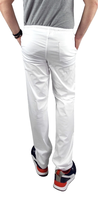 Pantalons médicaux pour hommes flexibles blancs