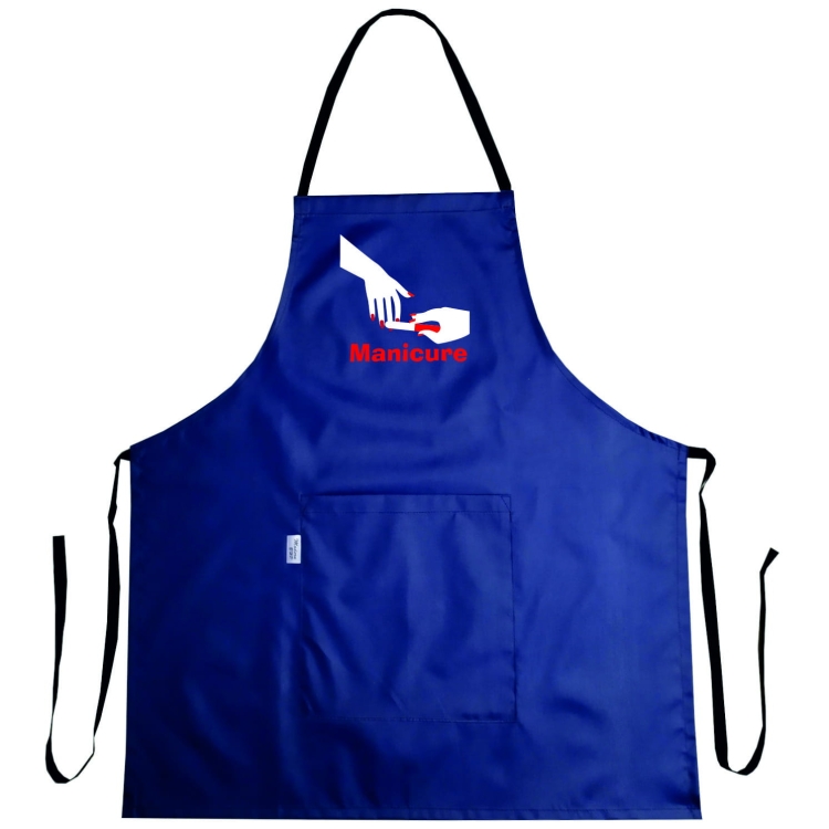 Tablier cosmétique 'Manicure' avec graphique solide