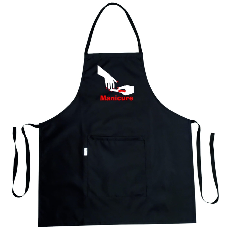 Tablier de beauté avec graphique 'Manicure' de haute qualité.