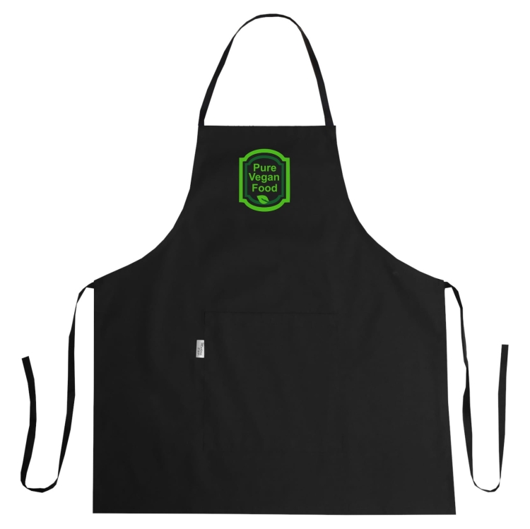 Tablier de cuisine 'Pure vegan food' avec logo