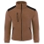 Sweat en polaire marron avec des inserts noirs.