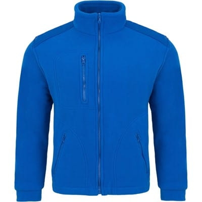 Sweat polaire bleu en coupe confortable.