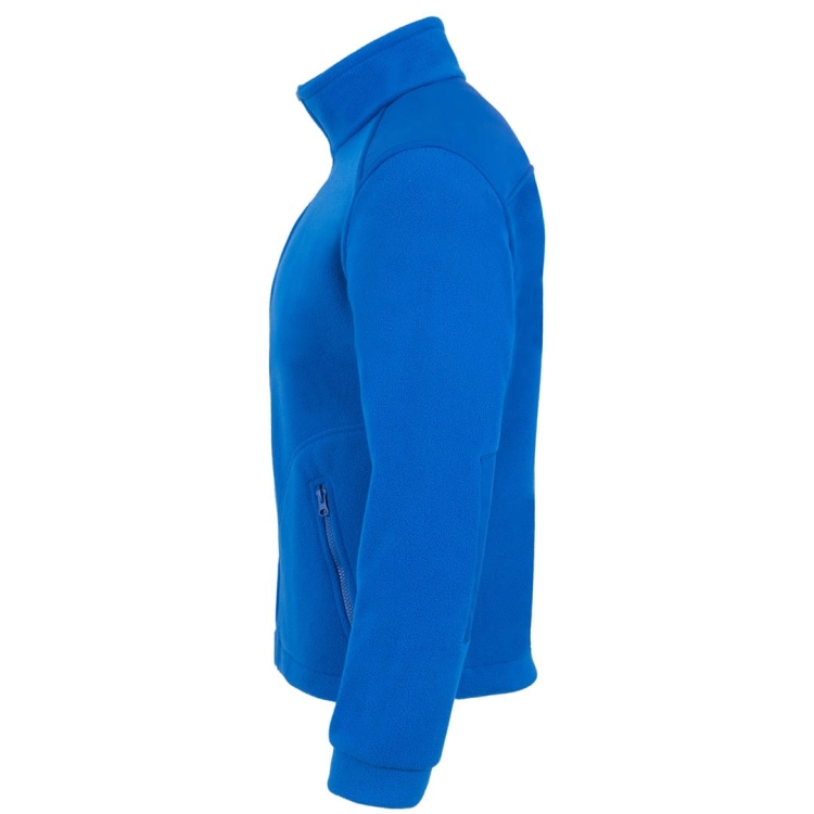 Sweat en polaire bleu vif à la construction solide.