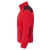 Insert noir sur un sweat-shirt polaire rouge.