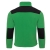 Inserts noirs dans un sweat à capuche vert.