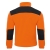 Sweat en polaire orange avec des inserts noirs.