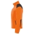 Inserts noirs sur le sweat à capuche orange.