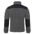 Inserts noirs sur un sweat à capuche gris en polaire.
