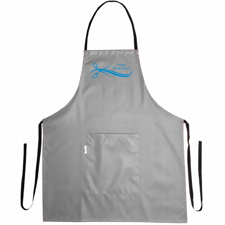 Fartuch fryzjerski z wodoodpornym materiałem i grafiką 'Złote nożyczki'