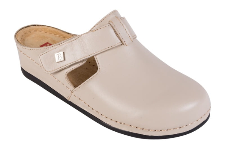 Skórzane klapki zdrowotne Anatomic beżowe