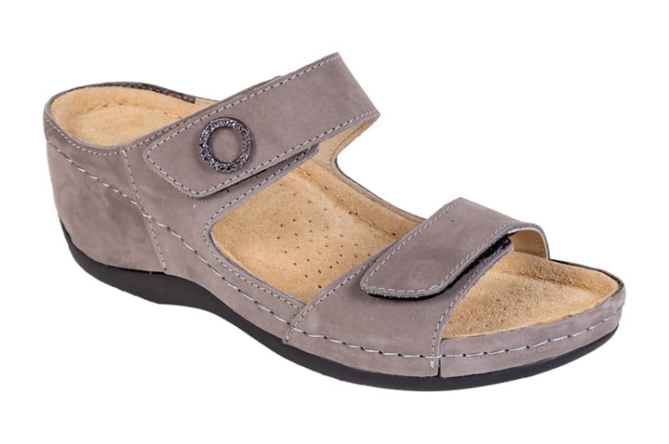 Skórzane anatomiczne klapki medyczne szare