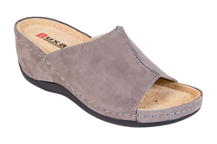 Skórzane anatomiczne klapki medyczne szare