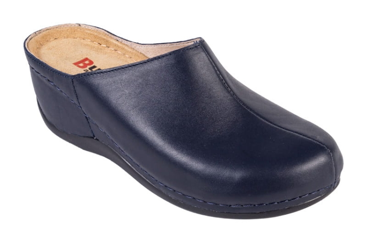 Skórzane anatomiczne klapki medyczne granatowe