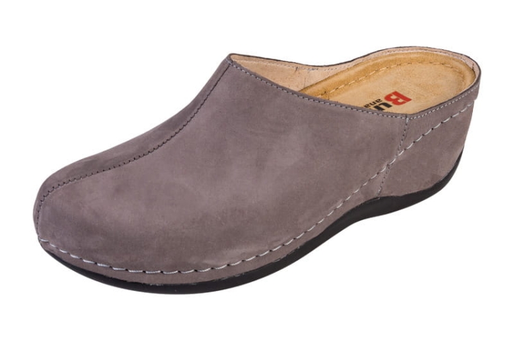 Skórzane klapki medyczne anatomiczne szare