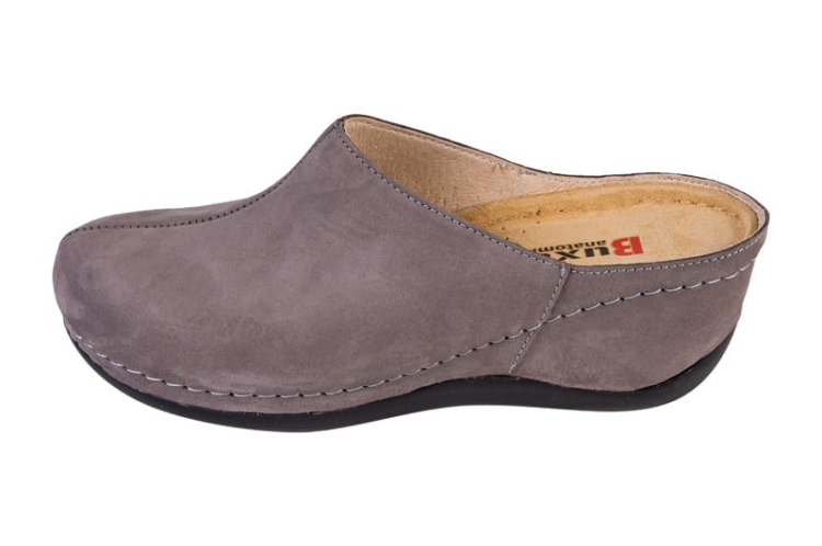 Szare skórzane klapki medyczne anatomiczne