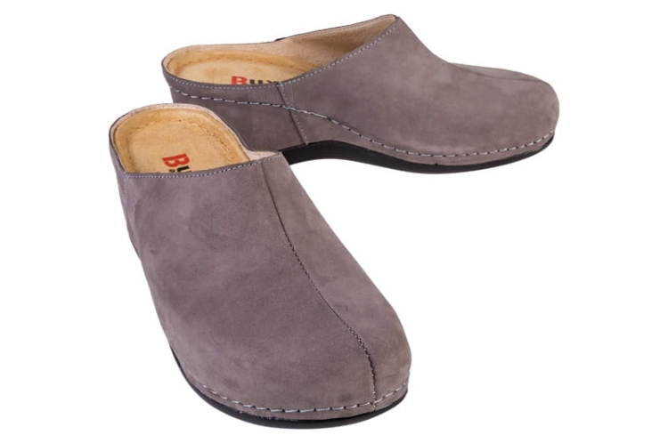 Skórzane anatomiczne klapki medyczne szare