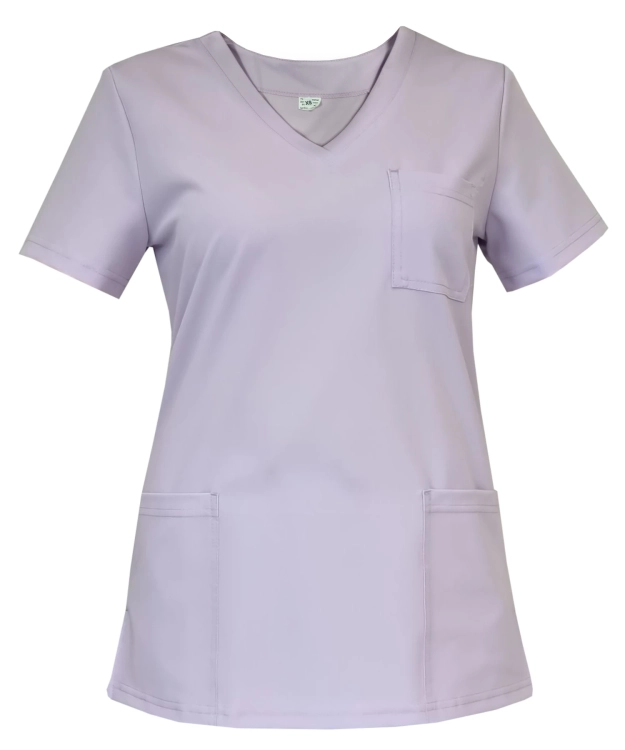 Damski komplet medyczny wrzosowy – scrubs CASUAL PREMIUM
