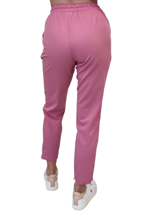 Brudny róż w spodniach medycznych damskich BASIC PREMIUM