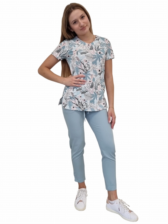 Komplet medyczny damski w kolorowe wzory