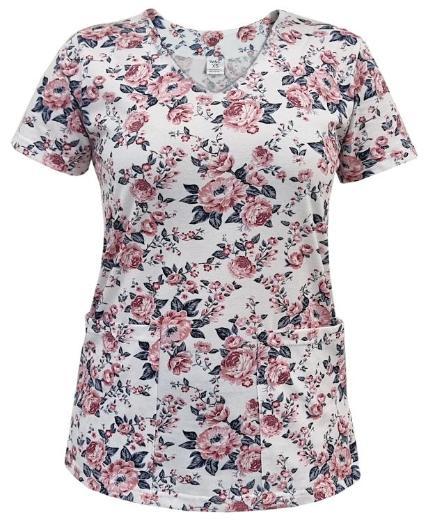 Damski komplet medyczny w kolorowe wzory