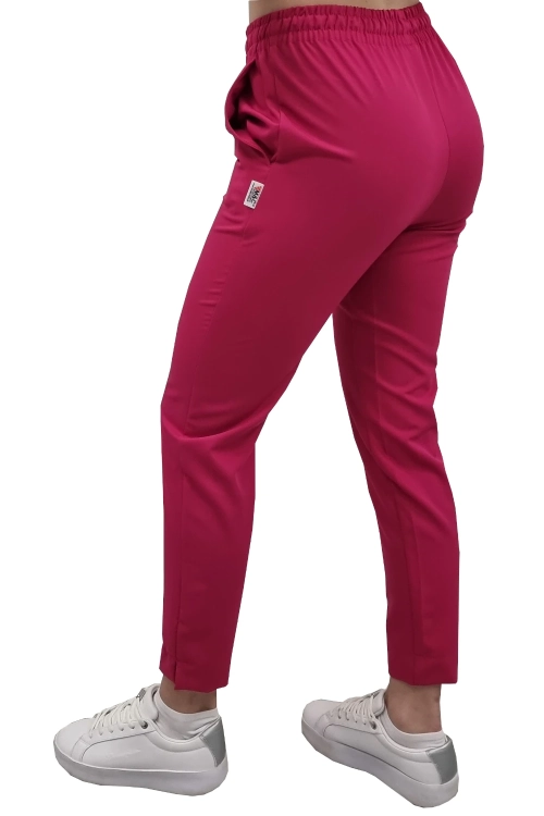 Damskie spodnie medyczne BASIC PREMIUM w kolorze amarant