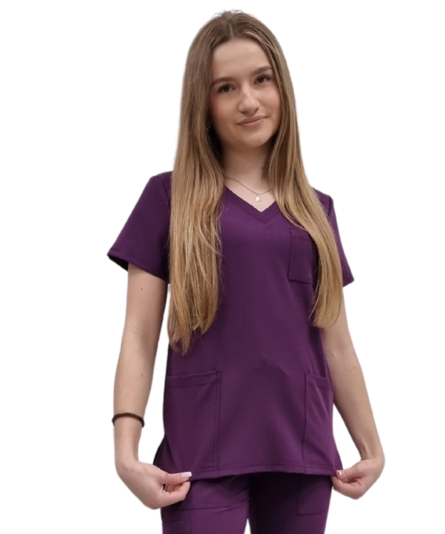 Damska bluza medyczna w kolorze fioletowym