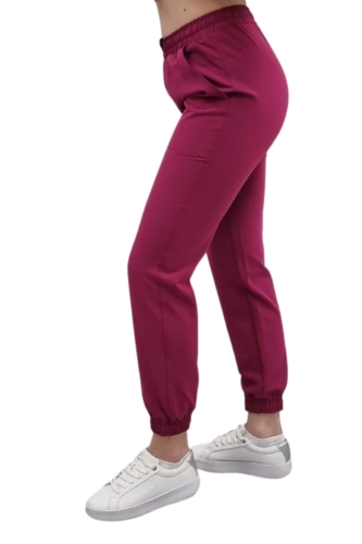 Casual Premium joggery medyczne w kolorze wiśniowym
