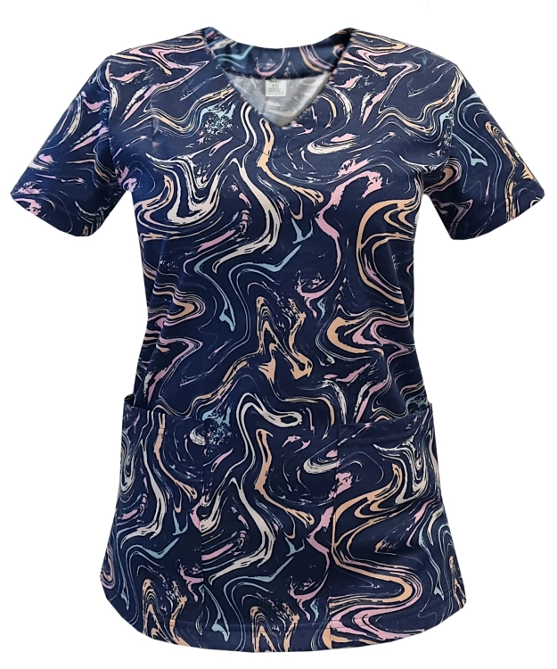 Damski komplet medyczny w kolorowe wzory