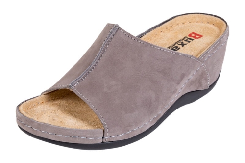 Skórzane klapki medyczne anatomiczne szare